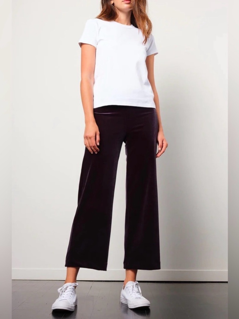 Avenue Montaigne Alex Blue Grey velvet ankle  pants 8